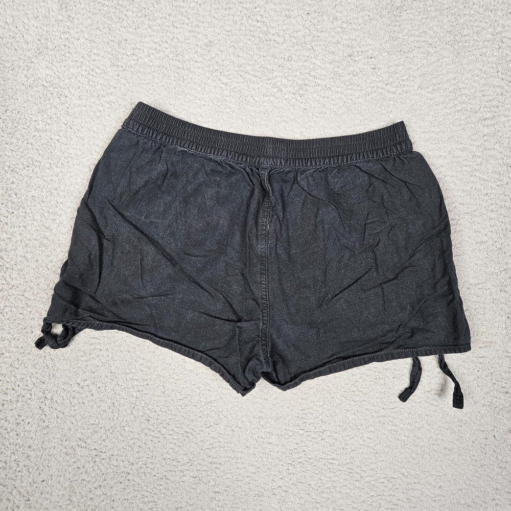Madewell Women's Black Cotton Pull-on Side Tie Shorts Size S
